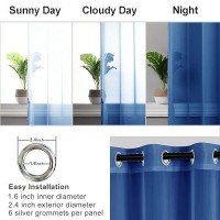 Hiasan Sheer Curtains For Bedroom With Tiebacks Extra Long Light Filtering And Lightweight Voile Window Curtains For Patio Slid