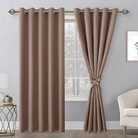 Hiasan Blackout Curtains For Bedroom 60 X 84 Inches Long Thermal Insulated Light Blocking Window Curtains For Living Room