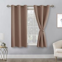 Hiasan Blackout Curtains For Bedroom Thermal Insulated Light Blocking Window Curtains For Living Room 2 Drape Panels Sewn W