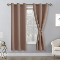 Hiasan Blackout Curtains For Bedroom 42 X 63 Inches Length Thermal Insulated Light Blocking Window Curtains For Living Room