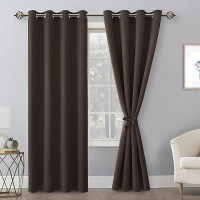 Hiasan Blackout Curtains For Bedroom 52 X 84 Inches Long Thermal Insulated Light Blocking Window Curtains For Living Room