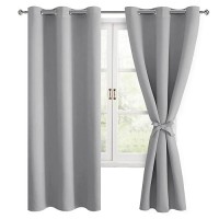 Hiasan Blackout Curtains For Bedroom 42 X 63 Inches Length Thermal Insulated Light Blocking Window Curtains For Living Room