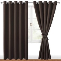 Hiasan Blackout Curtains For Bedroom 60 X 84 Inches Long Thermal Insulated Light Blocking Window Curtains For Living Room