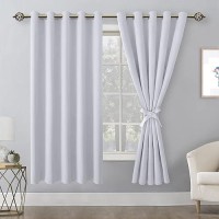 Hiasan Blackout Curtains For Bedroom 60 X 63 Inches Length Thermal Insulated Energy Saving Window Curtains For Living Room