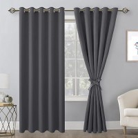 Hiasan Blackout Curtains For Bedroom 60 X 84 Inches Long Thermal Insulated Light Blocking Window Curtains For Living Room