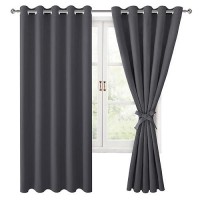 Hiasan Blackout Curtains For Bedroom 60 X 63 Inches Length Thermal Insulated Light Blocking Window Curtains For Living Room