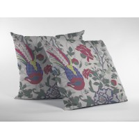 Hiding Peacock Broadcloth Indoor Outdoor Blown And Closed Pillow Burgundy On White