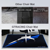 Gtracing Gaming Chair Mat For Hardwood Floor 47 X 39 Inch Office Computer Gaming Desk Chair Mat For Hard Floor Blue,Larger Size