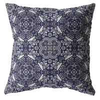 Boho Sky Broadcloth Indoor Outdoor Blown And Closed Pillow Navy