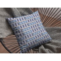 Spades Broadcloth Indoor Outdoor Blown And Closed Pillow Light Blue And Gray