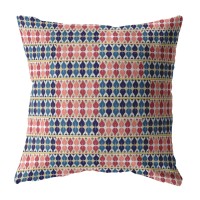 Spades Broadcloth Indoor Outdoor Zippered Pillow Red And Blue