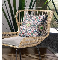 Clover Leaf Floral Broadcloth Indoor Outdoor Blown And Closed Pillow Green Red White