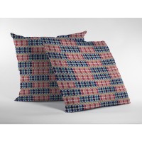 Spades Broadcloth Indoor Outdoor Zippered Pillow Red And Blue