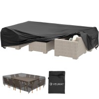 Velway Patio Furniture Cover Outdoor Waterproof Rectangular Patio Table Chair Sofa Set Cover 128 Lx82 Wx28 H All Weather