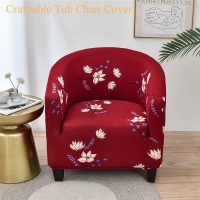 Crfatop Club Chair Slipcover Stretch Tub Chair Cover Armchair Slipcovers Non-Slip Tub Chair Slipcover Couch Cover Elastic Sofa Cover For Bar Counter Living Room,A06