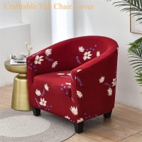 Crfatop Club Chair Slipcover Stretch Tub Chair Cover Armchair Slipcovers Non-Slip Tub Chair Slipcover Couch Cover Elastic Sofa Cover For Bar Counter Living Room,A06