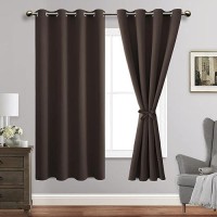 Jiuzhen Blackout Curtains With Tiebacks Thermal Insulated Light Blocking And Noise Reducing Grommet Curtain Drapes For Bedroo