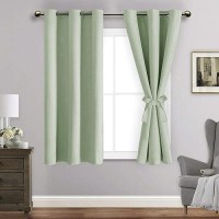 Jiuzhen Blackout Curtains With Tiebacks Thermal Insulated Light Blocking And Noise Reducing Grommet Curtain Drapes For Bedroo