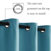 Jiuzhen Blackout Curtains With Tiebacks Thermal Insulated Light Blocking And Noise Reducing Grommet Curtain Drapes For Bedroo