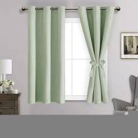 Jiuzhen Blackout Curtains With Tiebacks Thermal Insulated Light Blocking And Noise Reducing Grommet Curtain Drapes For Bedroo