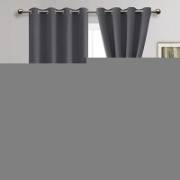 Jiuzhen Blackout Curtains With Tiebacks Thermal Insulated Light Blocking And Noise Reducing Grommet Curtain Drapes For Bedroo