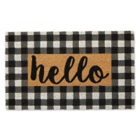 Dii Checkers Hello Doormat