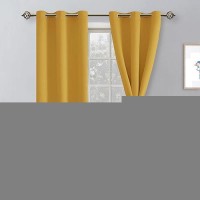 Hiasan Blackout Curtains For Bedroom 42 X 63 Inches Length Thermal Insulated Light Blocking Window Curtains For Living Room