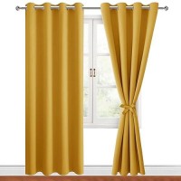 Hiasan Blackout Curtains For Bedroom 52 X 96 Inches Long Thermal Insulated Light Blocking Window Curtains For Living Room