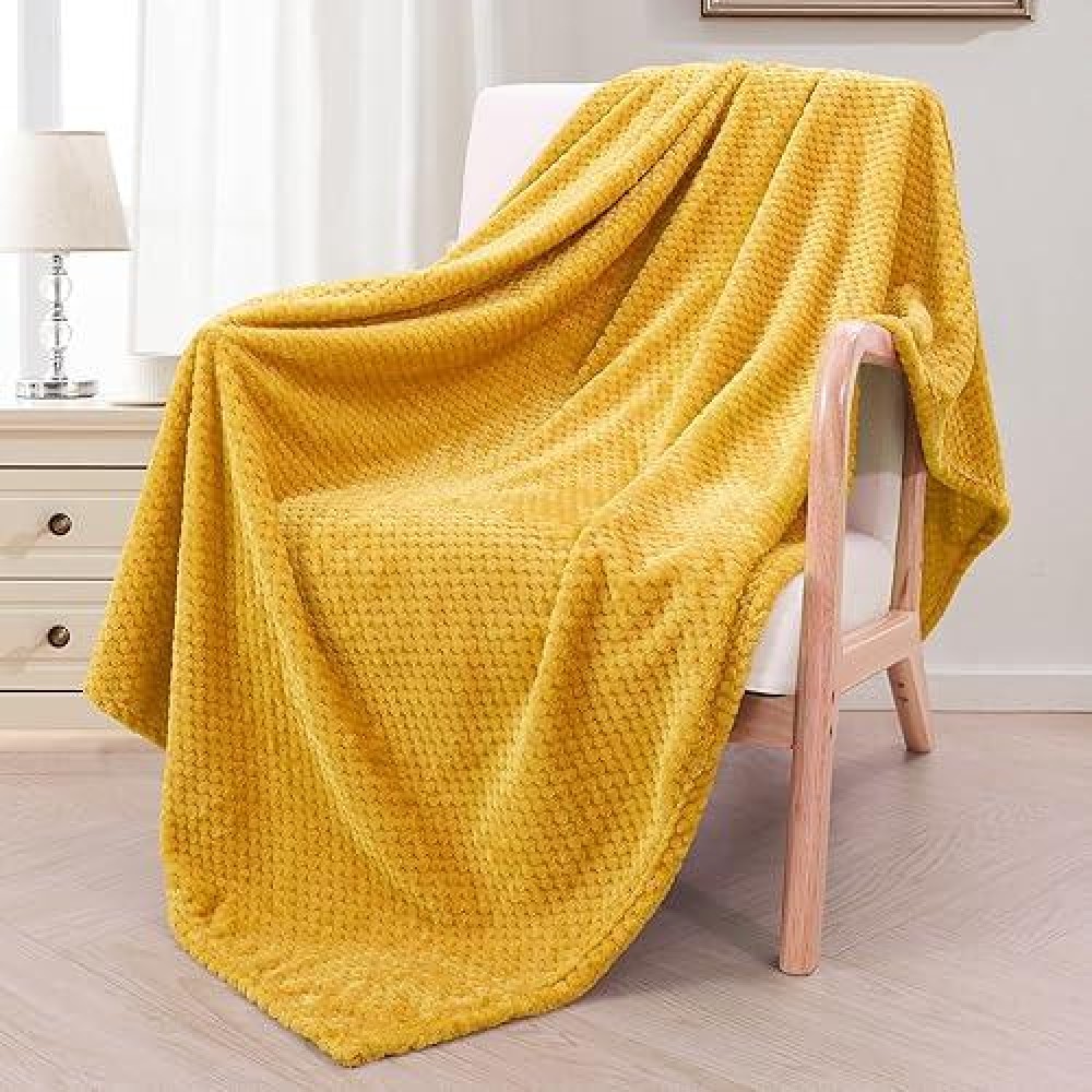 Exclusivo Mezcla Fleece Bed Blanket Queen Size Super Soft And Warm Blankets For Couch Sofa And Bed Waffle Textured Cozy Fuzz