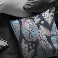 Tropics Broadcloth Indoor Outdoor Zippered Pillow Light Blue And Purple