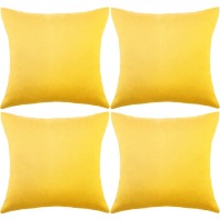 Boao 4 Pack Decorative Outdoor Waterproof Throw Pillow Covers Square Patio Balcony Garden Waterproof Cushion Case Pu Coating P