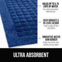 Gorilla Grip Ultra Absorbent Moisture Guard Doormat Absorbs Up To 57 Cups Of Water Stain And Fade Resistant Spiked Rubber Ba