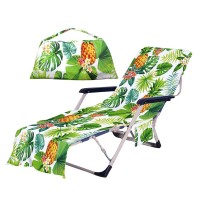 Subcluster Chaise Lounge Cover ,Beach Chair Towel ,Leopard Beach Towel For Pool Chairs And Lounges Kids Lawn Chair Quick Drying Towels Patio Lounge Chairs For Outside (Green Plant)