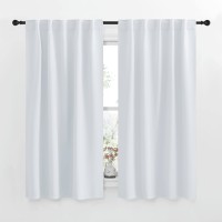 Nicetown Insulated Room Darkening Curtain Panels Cloud Grey Color W42 X L63 Two Pieces Modern Design Thermal Privacy Prote