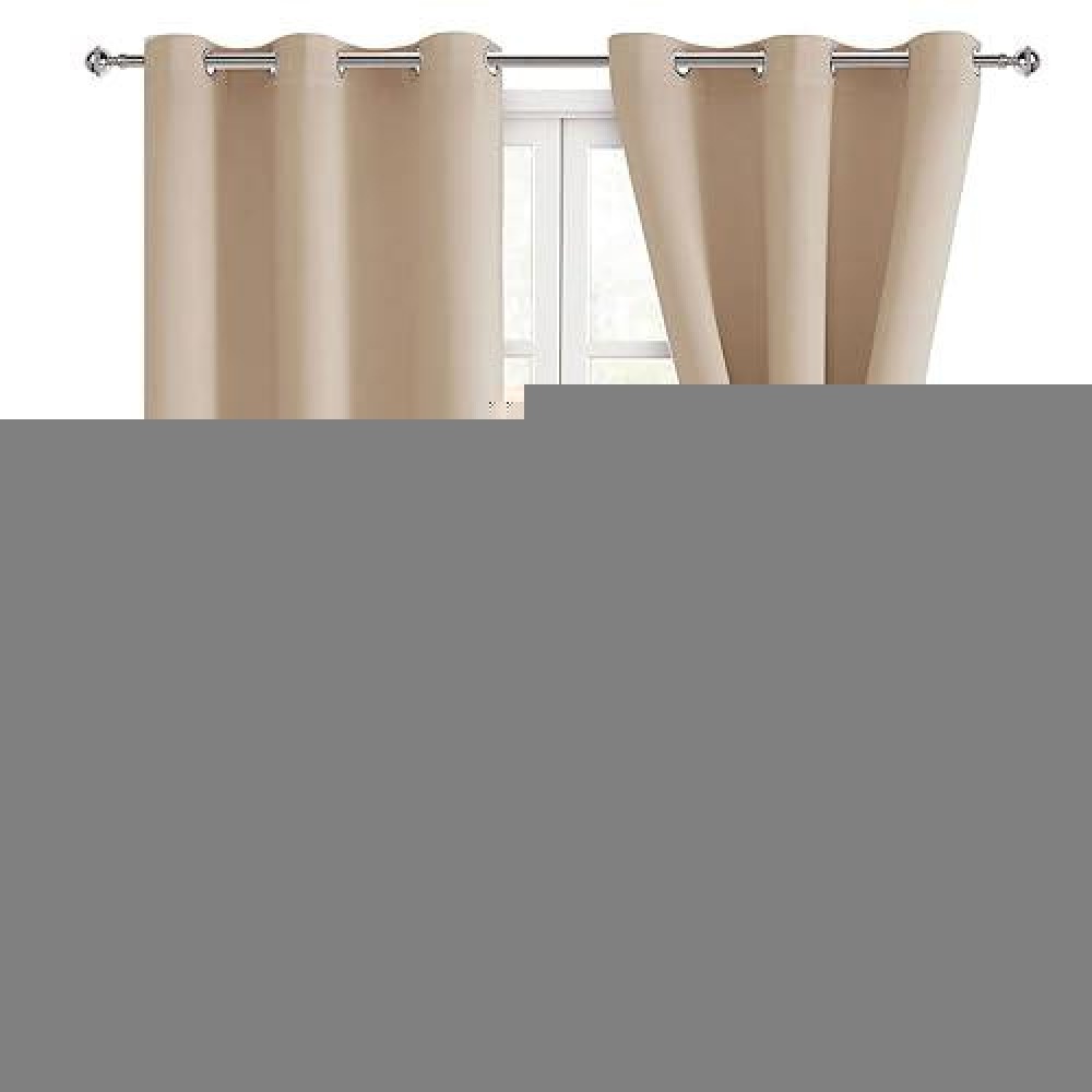 Hiasan Blackout Window Curtain Panels Thermal Insulated Light Blocking Noise Reducing Room Darkening Curtains Sewn With Tieb