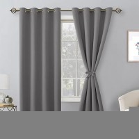 Hiasan Blackout Curtains For Bedroom 52 X 63 Inches Length Thermal Insulated Light Blocking Window Curtains For Living Room