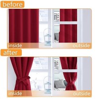 Hiasan Blackout Curtains For Bedroom And Living Room Light Blocking Noise Reducing Window Curtain Panels Tiebacks Included S