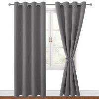 Hiasan Blackout Curtains For Bedroom 52 X 84 Inches Long Thermal Insulated Light Blocking Window Curtains For Living Room