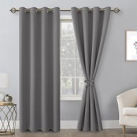 Hiasan Blackout Curtains For Bedroom 52 X 84 Inches Long Thermal Insulated Light Blocking Window Curtains For Living Room