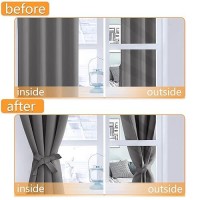 Hiasan Blackout Curtains For Bedroom 52 X 84 Inches Long Thermal Insulated Light Blocking Window Curtains For Living Room