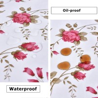 Lohascasa Round Vinyl Tablecloth With Flannel Backing Plastic Table Cloth Cover Pvc Wipeable Spillproof Peva Waterproof Oilcloth Lace Floral Tablecloths 70 Inch