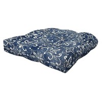 Honeycomb Outdoor Contoured Tufted Cushion Set 195 W X 185 L Boheme Indigo Outdoor Chair Cushions