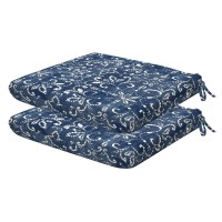 Honeycomb Indooroutdoor Boheme Indigo Universal Seat Cushion Recycled Fiberfill Weather Resistant Comfortable And Stylish Pa