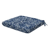 Honeycomb Indooroutdoor Boheme Indigo Universal Seat Cushion Recycled Fiberfill Weather Resistant Comfortable And Stylish Pa