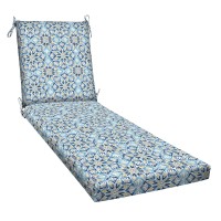 Honeycomb Outdoor Mia Breeze Chaise Lounge Cushion: Recycled Fiberfill, Weather Resistant, Reversible, Comfortable And Stylish Patio Cushion: 22.5