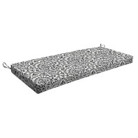 Honeycomb Indooroutdoor Sorrento Black White Bench Cushion Recycled Fiberfill Weather Resistant Reversible Comfortable An