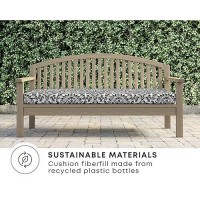 Honeycomb Indooroutdoor Sorrento Black White Bench Cushion Recycled Fiberfill Weather Resistant Reversible Comfortable An