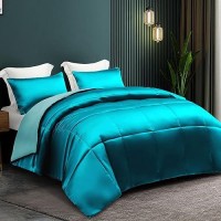 Whale Flotilla 2Piece Reversible Twin Size Silky Soft Comforter Setbedding Set Luxury Satin Comforter With Satin Pillowcase