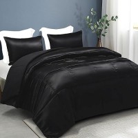 Whale Flotilla 2Piece Reversible Twin Size Silky Soft Comforter Setbedding Set Luxury Satin Comforter With Satin Pillowcase