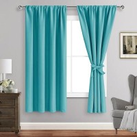 Jiuzhen Blackout Curtains For Bedroomliving Room Thermal Insulated Light Blocking Curtains Rod Pocket Curtains With Tiebacks